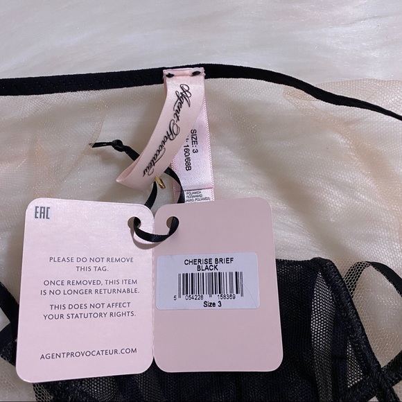 NWT Agent Provocateur Cherise Black Full Brief AP3 Medium - Picture 8 of 8